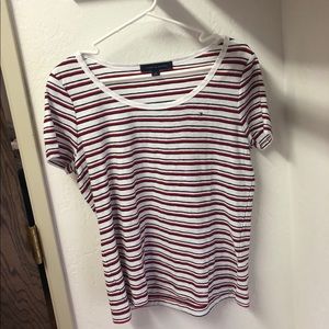 navy, red & white striped tommy hilfiger t